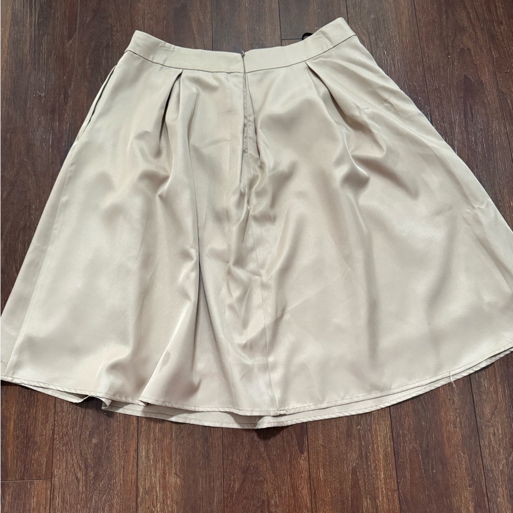 Chic Beige A-Line Women's Skirt